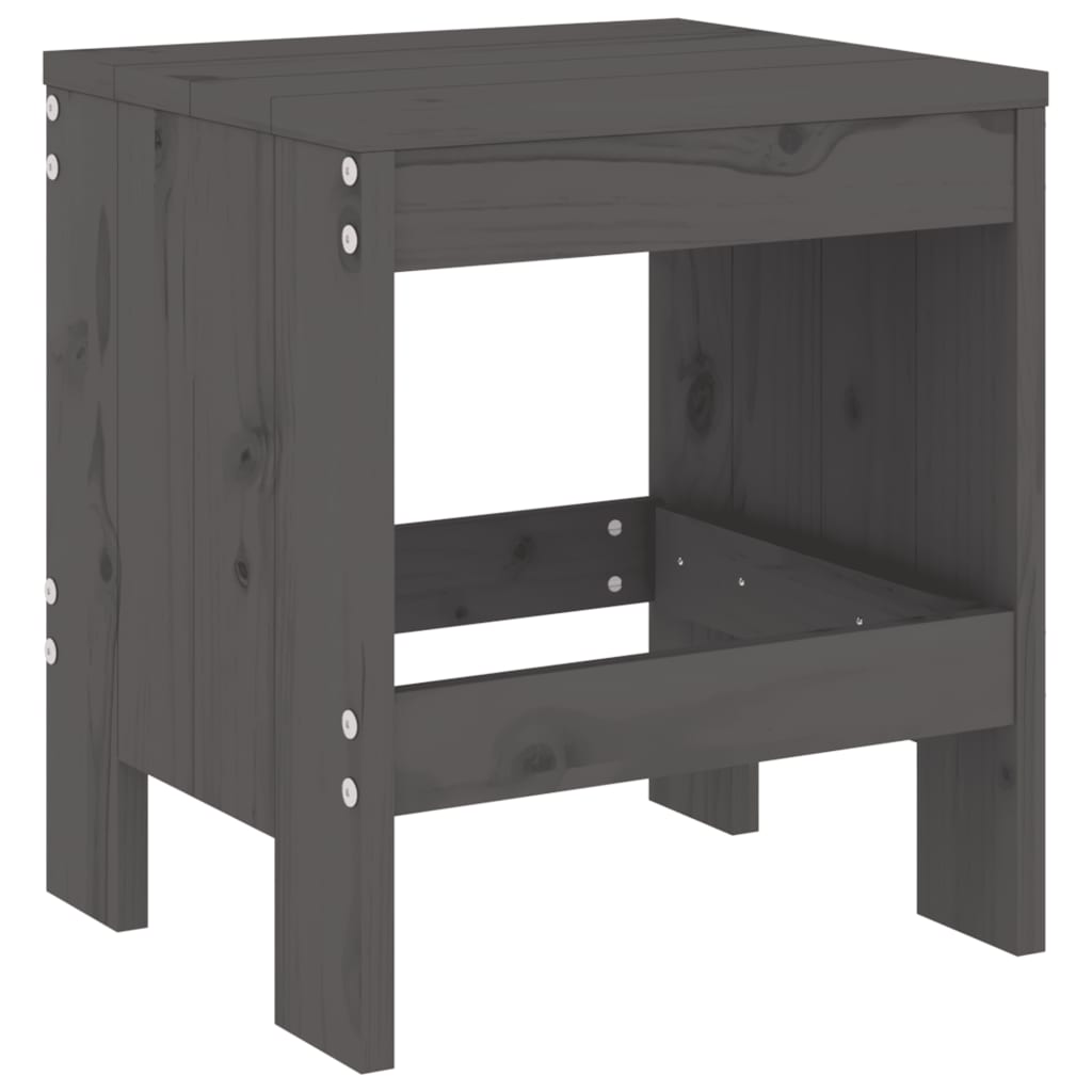 3-delige Bistroset massief grenenhout grijs is nu te koop bij PeponiXL, paradijselijk wonen!