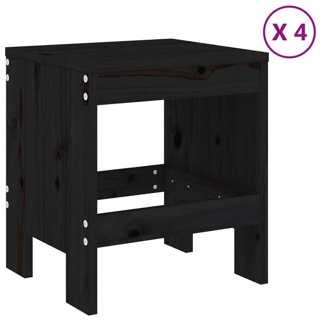 5-delige Tuinset massief grenenhout zwart is nu te koop bij PeponiXL, paradijselijk wonen!