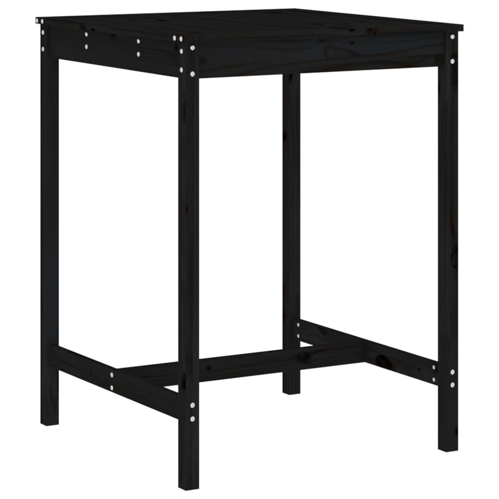 5-delige Barset massief grenenhout zwart is nu te koop bij PeponiXL, paradijselijk wonen!