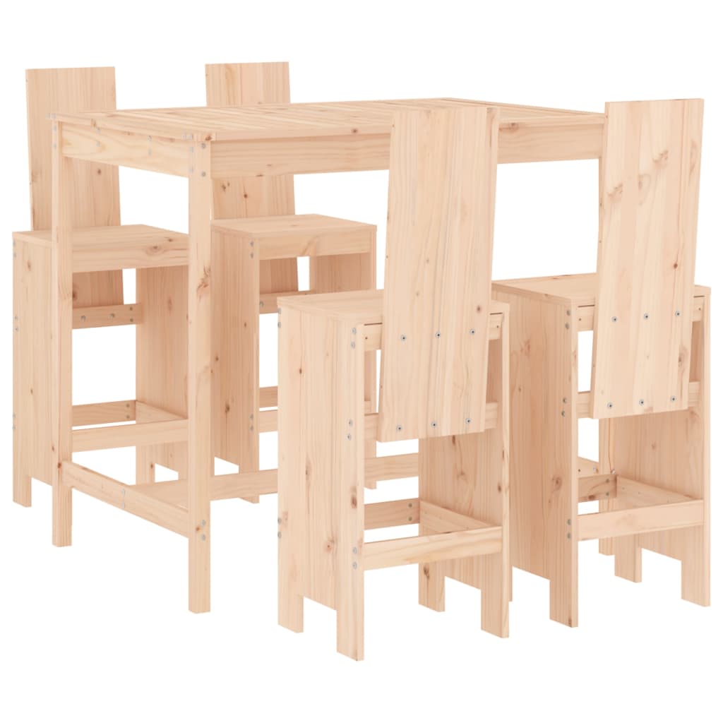 5-delige Barset massief grenenhout is nu te koop bij PeponiXL, paradijselijk wonen!