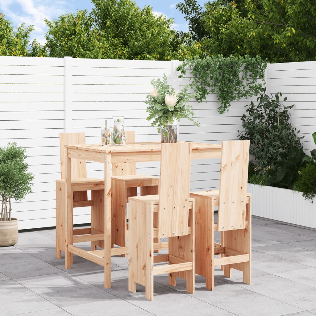 5-delige Barset massief grenenhout is nu te koop bij PeponiXL, paradijselijk wonen!