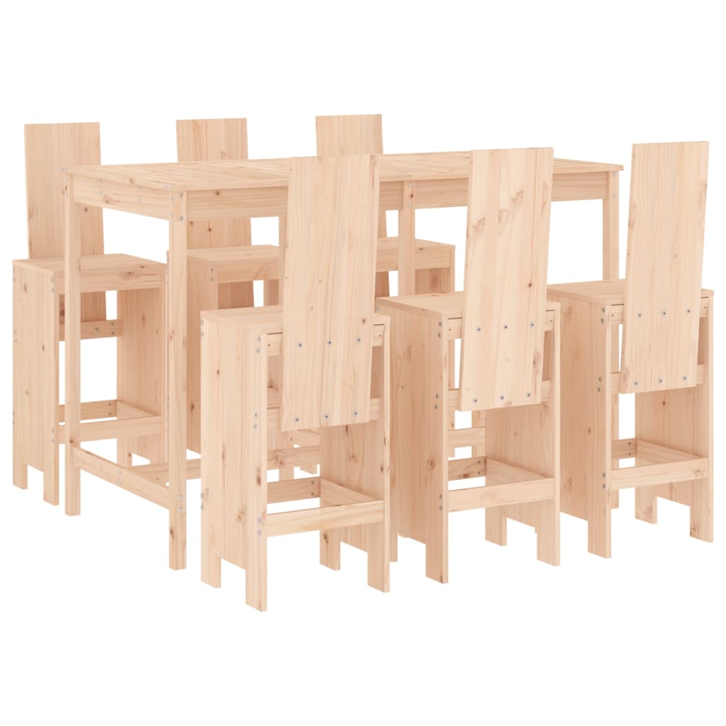 7-delige Barset massief grenenhout is nu te koop bij PeponiXL, paradijselijk wonen!