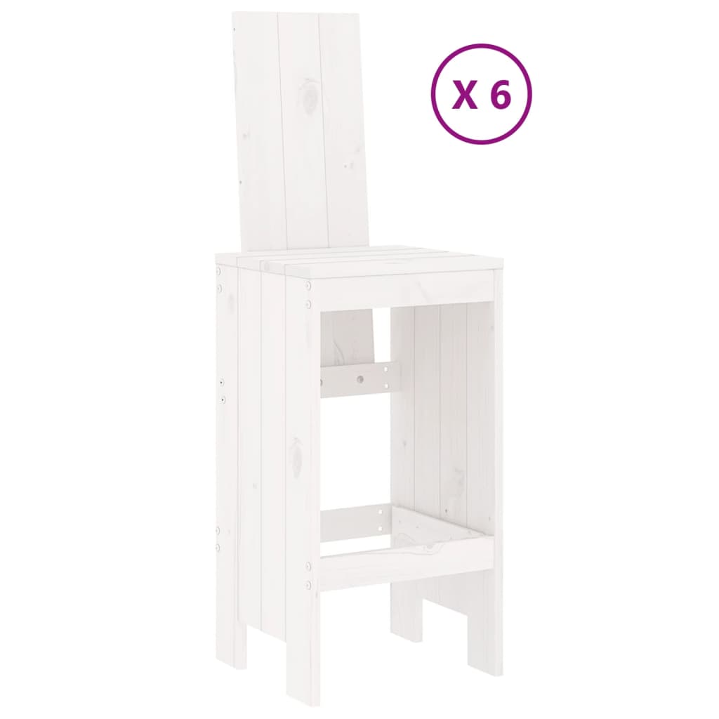 7-delige Barset massief grenenhout wit is nu te koop bij PeponiXL, paradijselijk wonen!