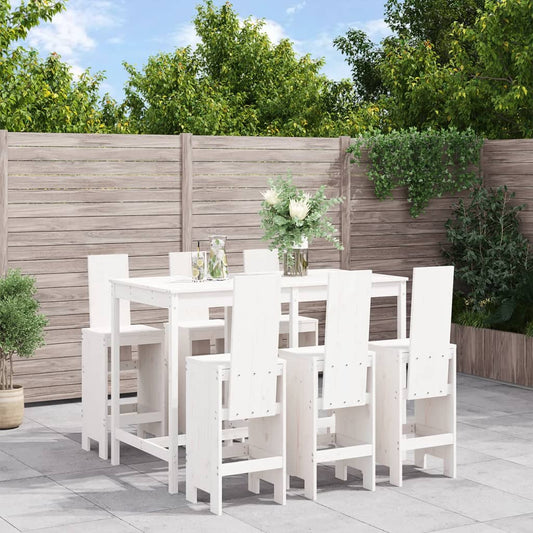 7-delige Barset massief grenenhout wit is nu te koop bij PeponiXL, paradijselijk wonen!