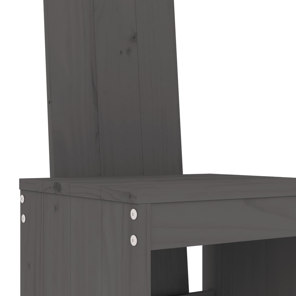 9-delige Tuinbarset massief grenenhout grijs is nu te koop bij PeponiXL, paradijselijk wonen!