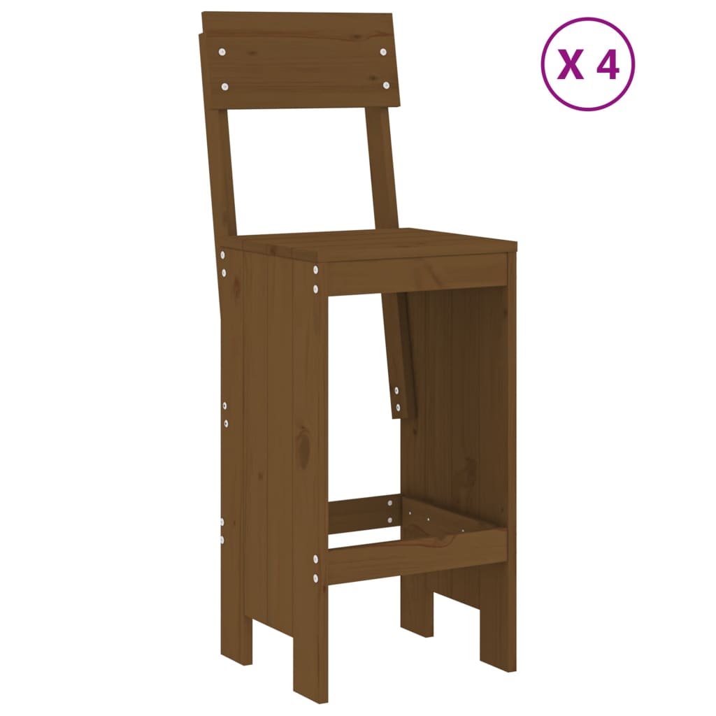 5-delige Tuinbarset massief grenenhout honingbruin is nu te koop bij PeponiXL, paradijselijk wonen!