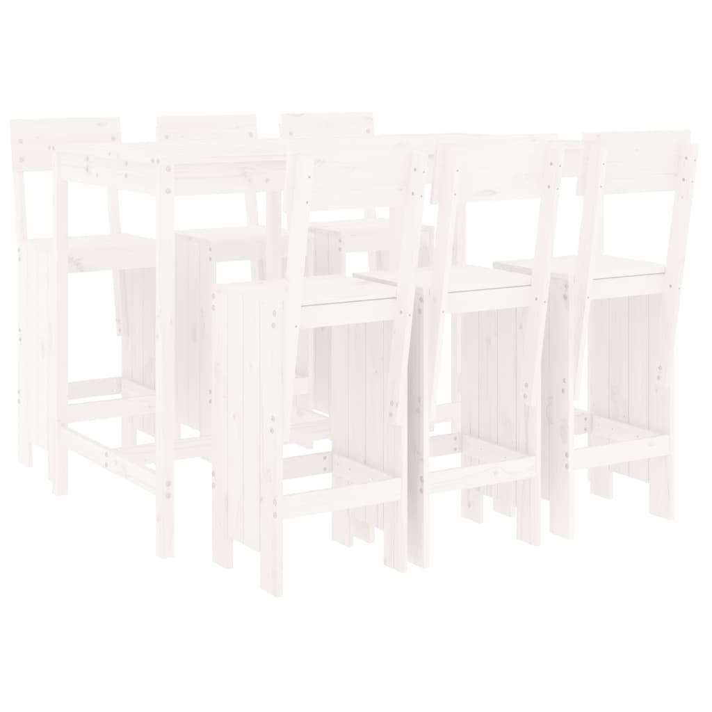 7-delige Barset massief grenenhout wit is nu te koop bij PeponiXL, paradijselijk wonen!