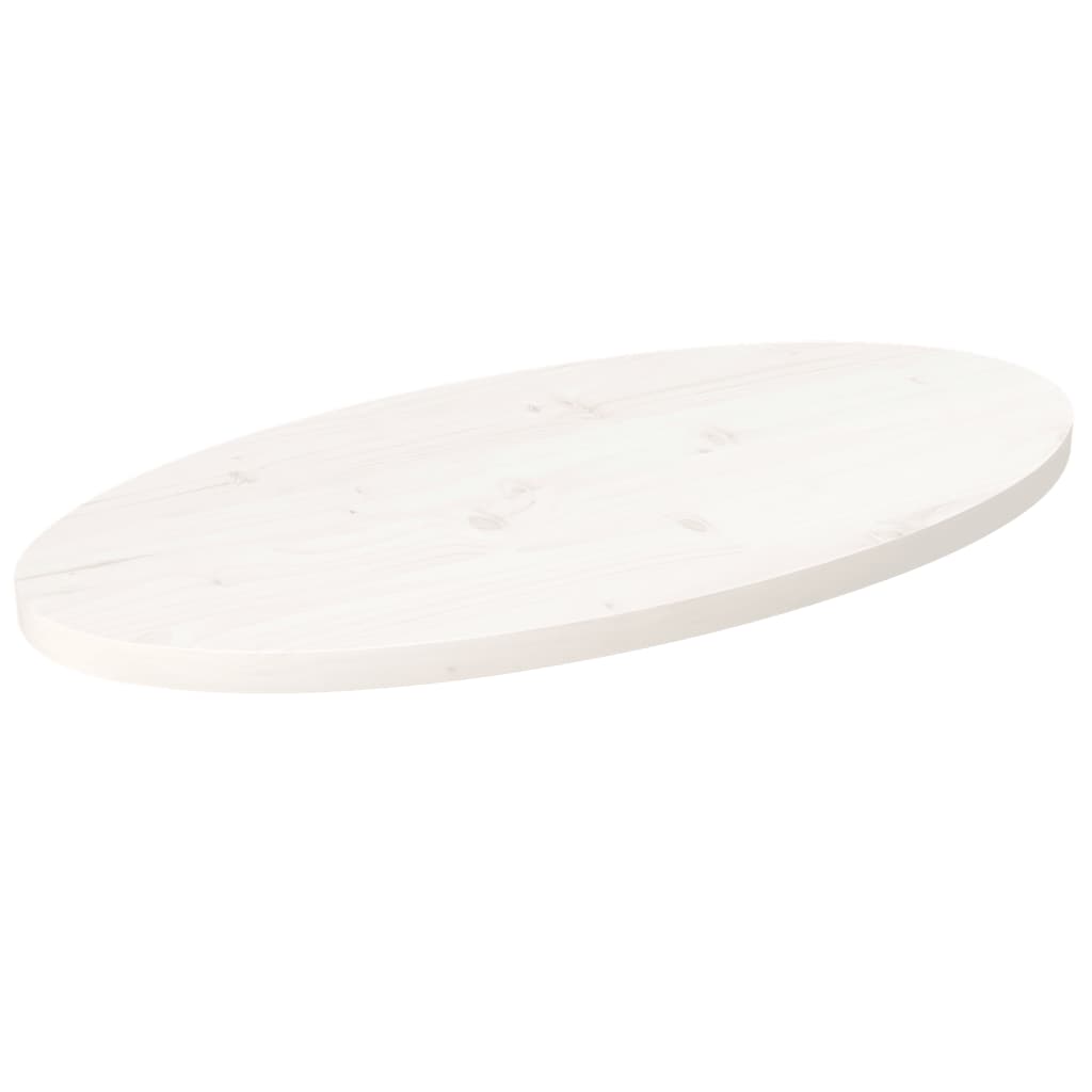 Tafelblad ovaal 70x35x2,5 cm massief grenenhout wit is nu te koop bij PeponiXL, paradijselijk wonen!