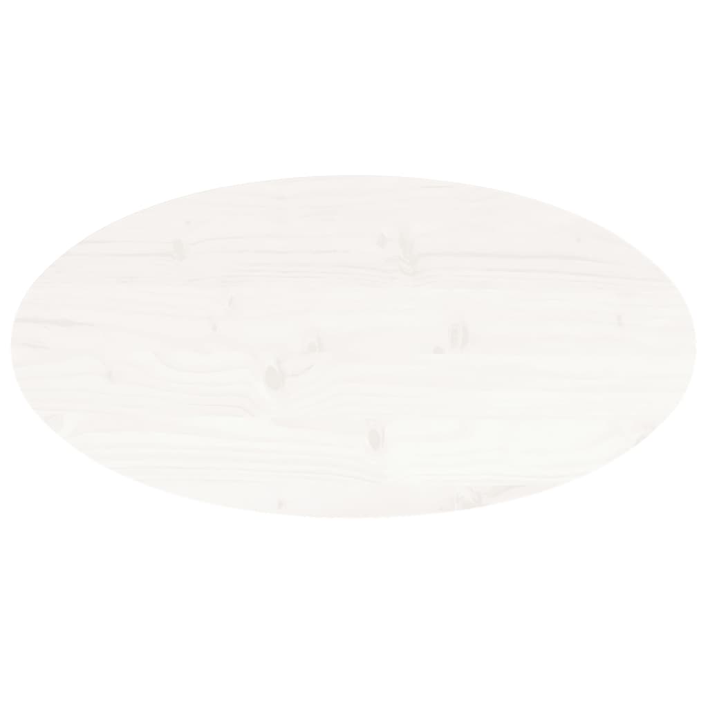 Tafelblad ovaal 70x35x2,5 cm massief grenenhout wit is nu te koop bij PeponiXL, paradijselijk wonen!