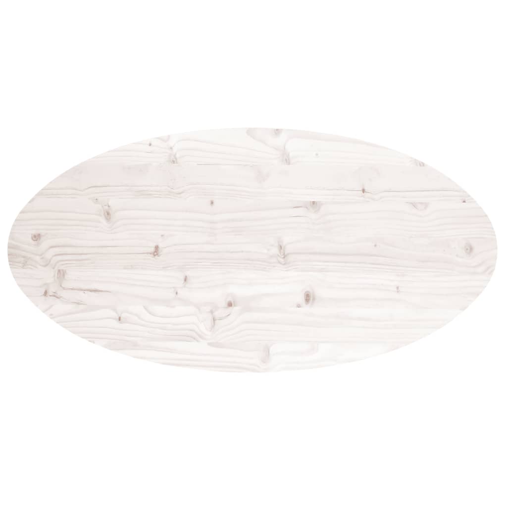 Tafelblad ovaal 90x45x2,5 cm massief grenenhout wit is nu te koop bij PeponiXL, paradijselijk wonen!