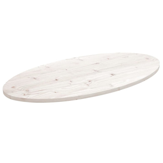 Tafelblad ovaal 110x55x2,5 cm massief grenenhout wit is nu te koop bij PeponiXL, paradijselijk wonen!