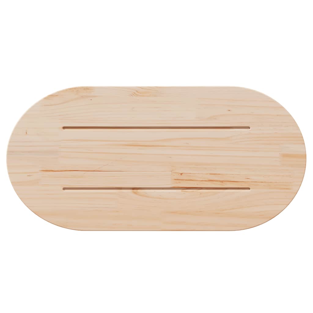 Tafelblad 80x40x2,5 cm massief grenenhout ovaal is nu te koop bij PeponiXL, paradijselijk wonen!