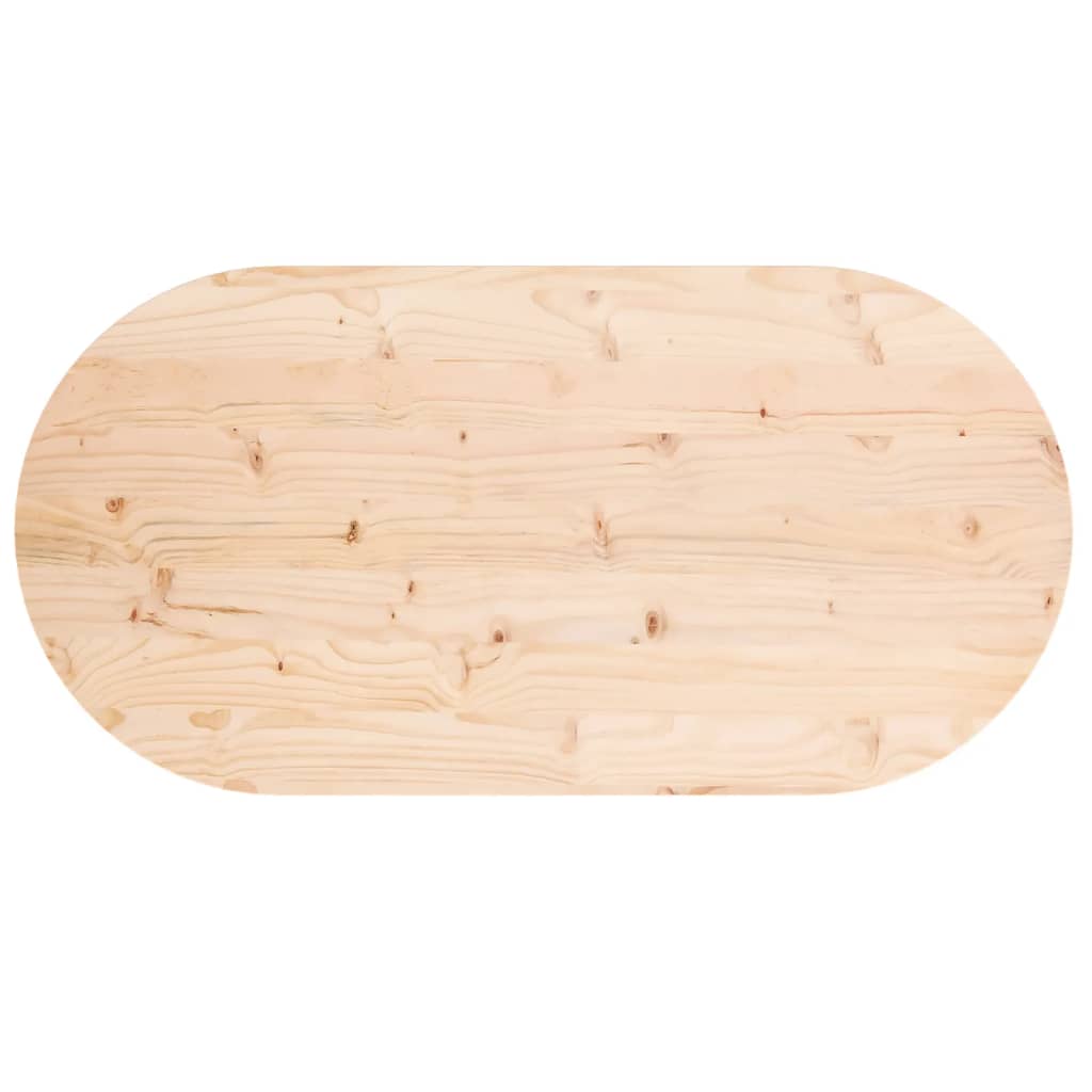 Tafelblad 100x50x2,5 cm massief grenenhout ovaal is nu te koop bij PeponiXL, paradijselijk wonen!