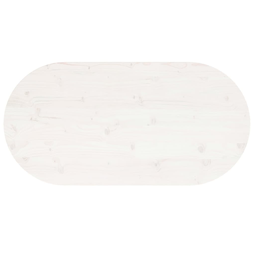 Tafelblad ovaal 100x50x2,5 cm massief grenenhout wit is nu te koop bij PeponiXL, paradijselijk wonen!