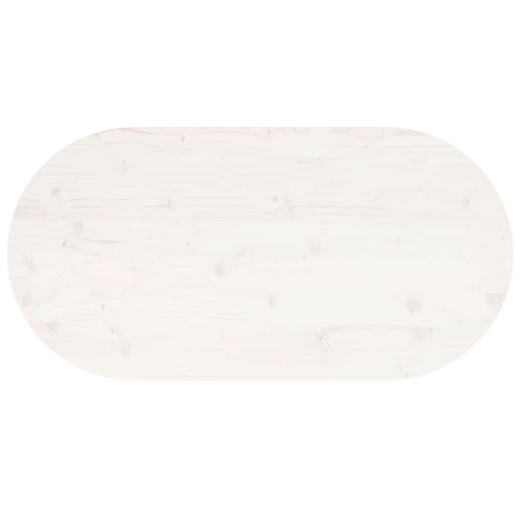 Tafelblad ovaal 100x50x2,5 cm massief grenenhout wit is nu te koop bij PeponiXL, paradijselijk wonen!