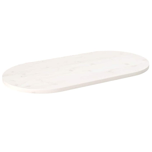 Tafelblad ovaal 110x55x2,5 cm massief grenenhout wit is nu te koop bij PeponiXL, paradijselijk wonen!