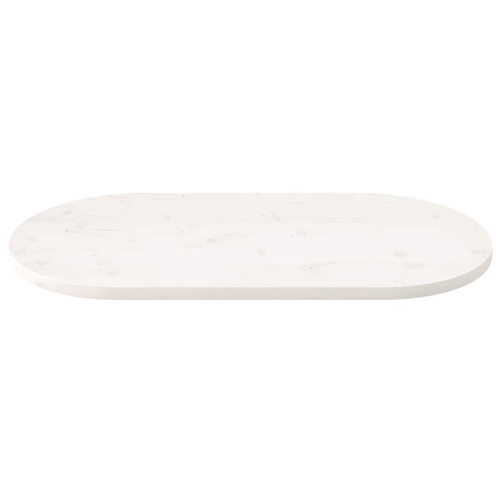 Tafelblad ovaal 110x55x2,5 cm massief grenenhout wit is nu te koop bij PeponiXL, paradijselijk wonen!