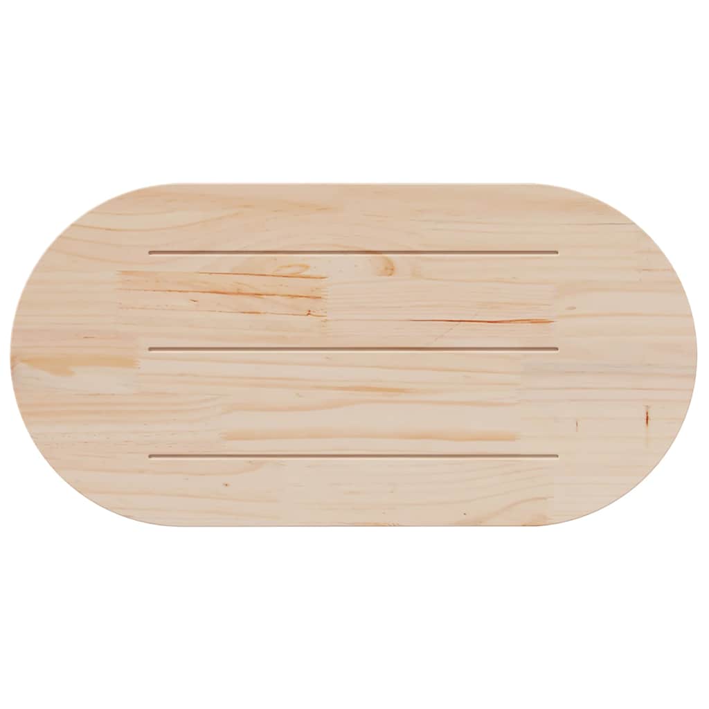 Tafelblad ovaal 110x55x2,5 cm massief grenenhout wit is nu te koop bij PeponiXL, paradijselijk wonen!
