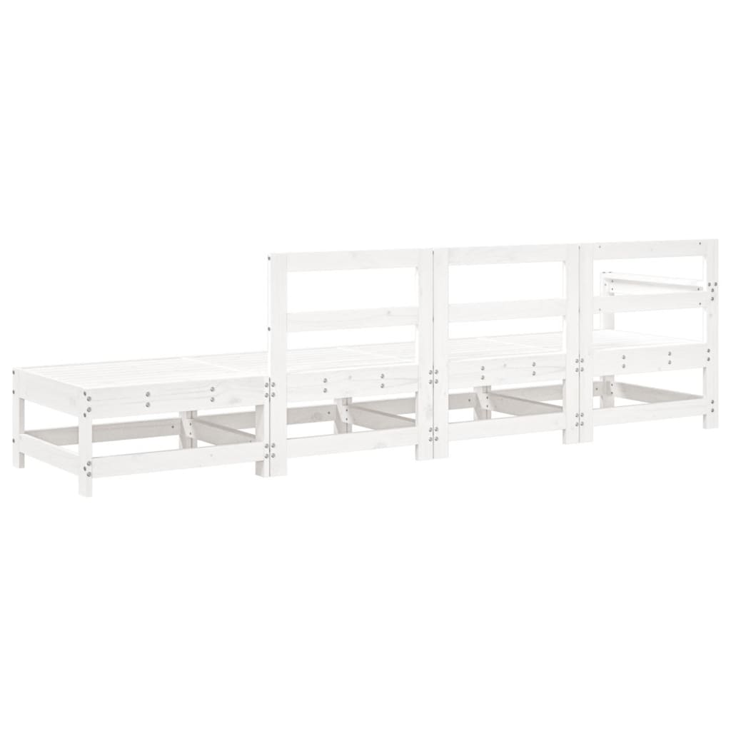 4-delige Loungeset massief grenenhout wit is nu te koop bij PeponiXL, paradijselijk wonen!