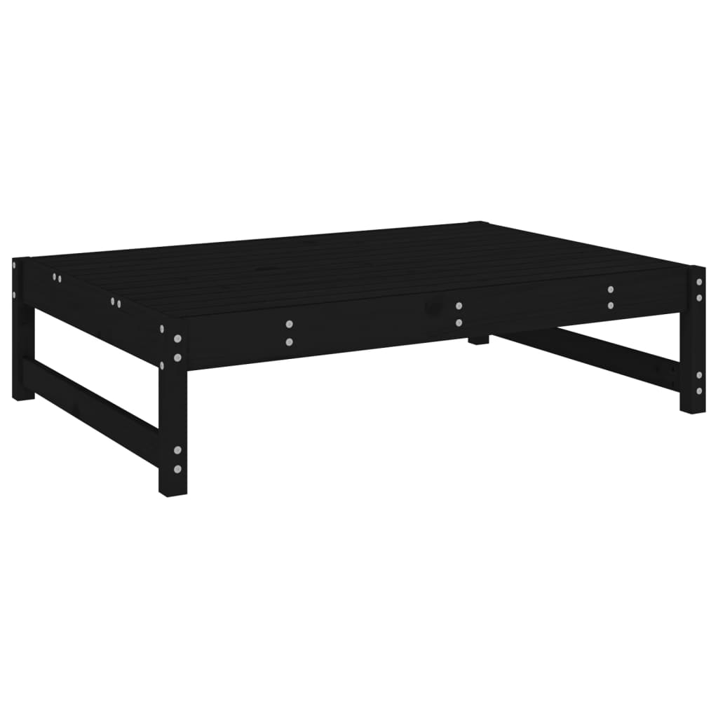 Tuinvoetenbank 120x80 cm massief grenenhout zwart is nu te koop bij PeponiXL, paradijselijk wonen!