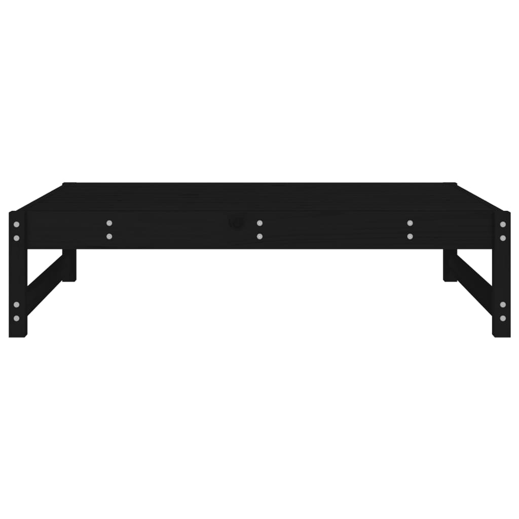 Tuinvoetenbank 120x80 cm massief grenenhout zwart is nu te koop bij PeponiXL, paradijselijk wonen!
