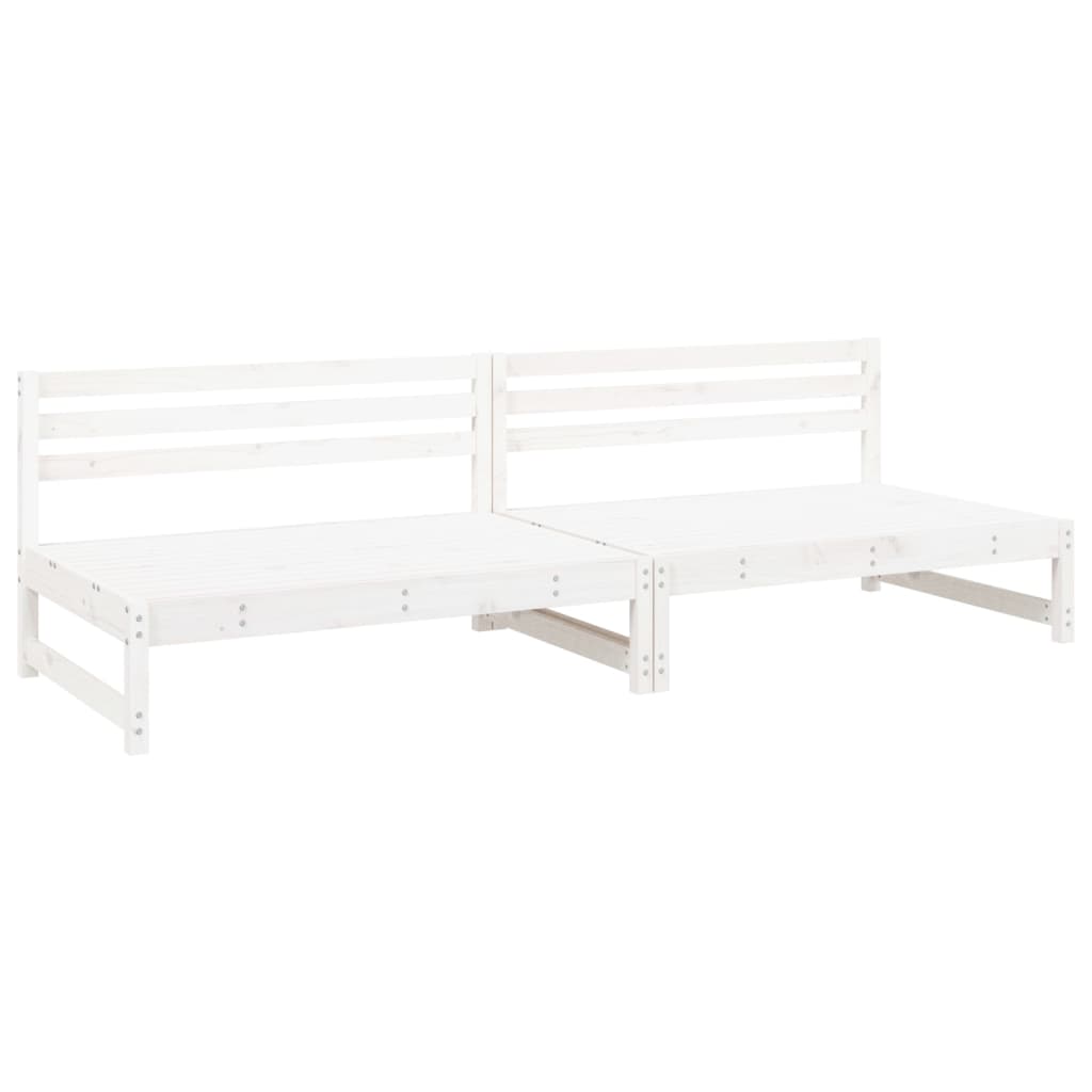 Tuinmiddenbanken 2 st 120x80 cm massief grenenhout wit is nu te koop bij PeponiXL, paradijselijk wonen!