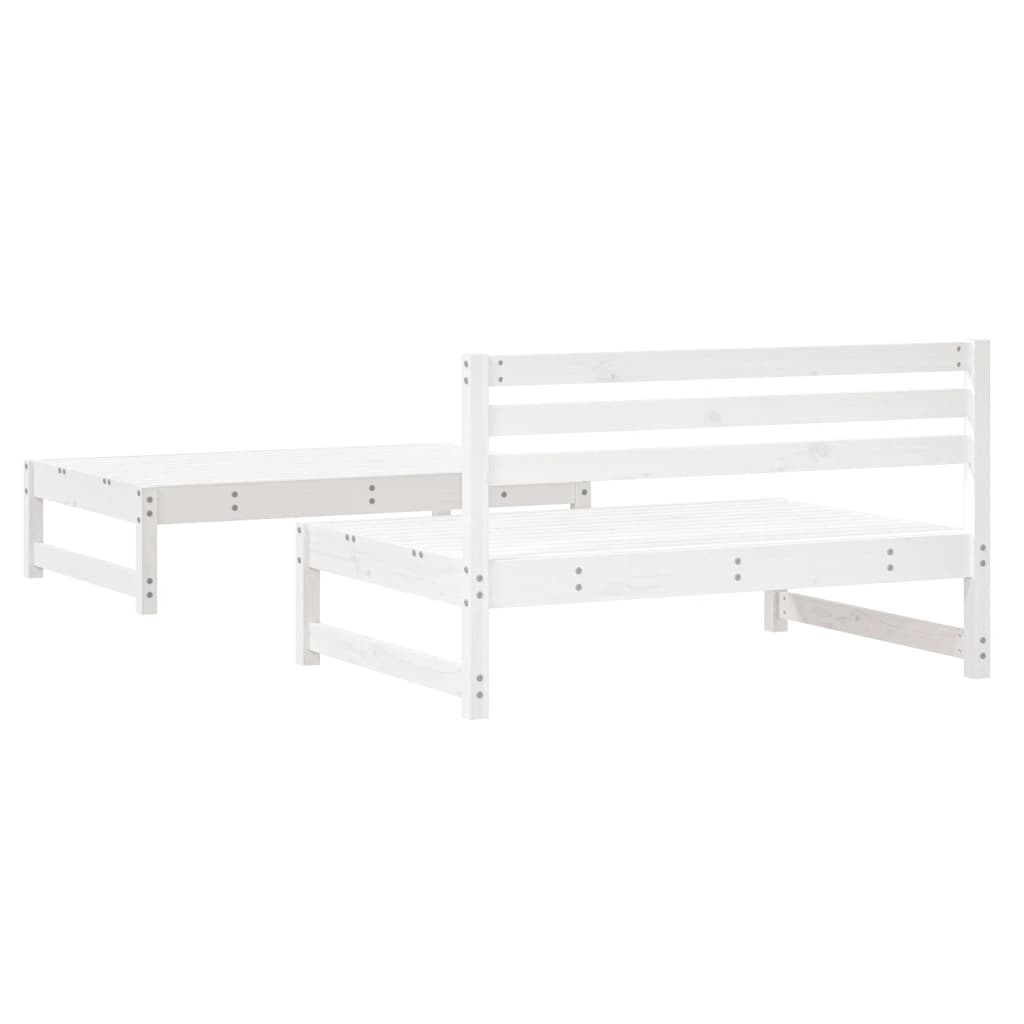 2-delige Loungeset massief grenenhout wit is nu te koop bij PeponiXL, paradijselijk wonen!