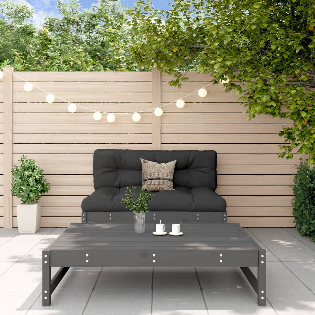 2-delige Loungeset massief grenenhout grijs is nu te koop bij PeponiXL, paradijselijk wonen!