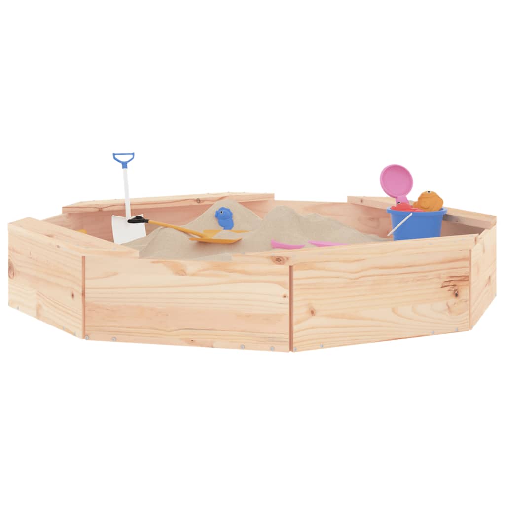Zandbak met bankjes achthoekig massief grenenhout is nu te koop bij PeponiXL, paradijselijk wonen!