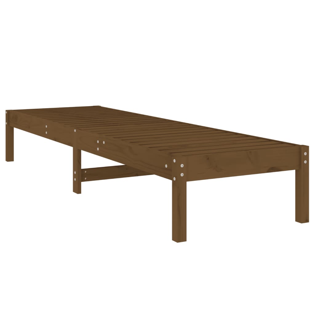 Ligbed 199,5x60x74 cm massief grenenhout bruin is nu te koop bij PeponiXL, paradijselijk wonen!