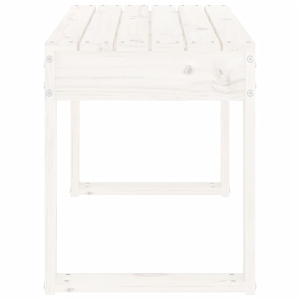 Tuinbank 80x38x45 cm massief grenenhout wit is nu te koop bij PeponiXL, paradijselijk wonen!