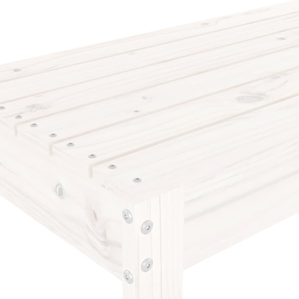 Tuinbank 80x38x45 cm massief grenenhout wit is nu te koop bij PeponiXL, paradijselijk wonen!