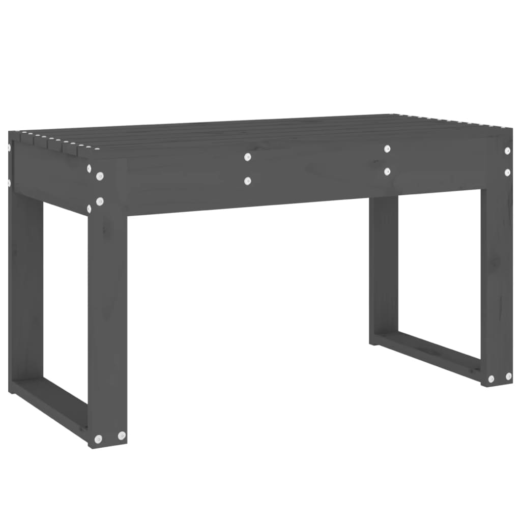 Tuinbank 80x38x45 cm massief grenenhout grijs is nu te koop bij PeponiXL, paradijselijk wonen!