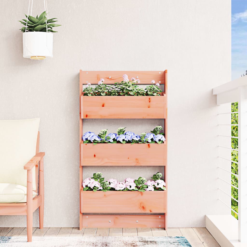 Plantenbak wandmontage 3-laags 60x18,5x110 cm douglashout is nu te koop bij PeponiXL, paradijselijk wonen!