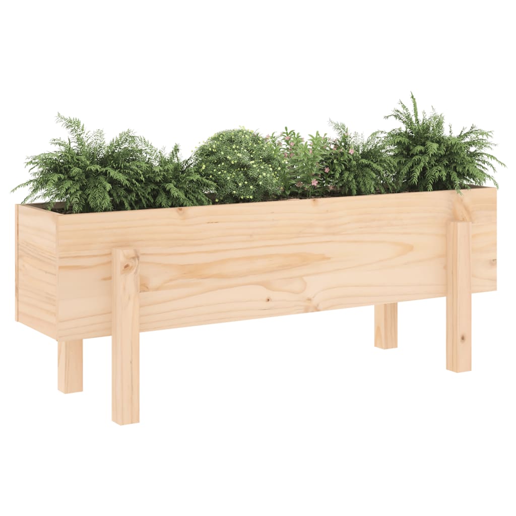 Plantenbak verhoogd 101x30x38 cm massief grenenhout is nu te koop bij PeponiXL, paradijselijk wonen!