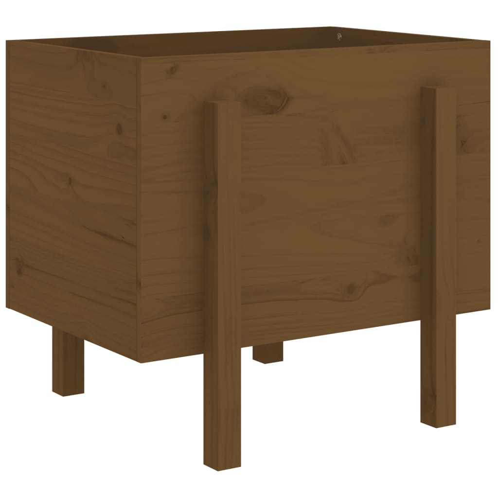 810552 vidaXL Plantenbak 62x50x57 cm massief grenenhout honingbruin is nu te koop bij PeponiXL, paradijselijk wonen!