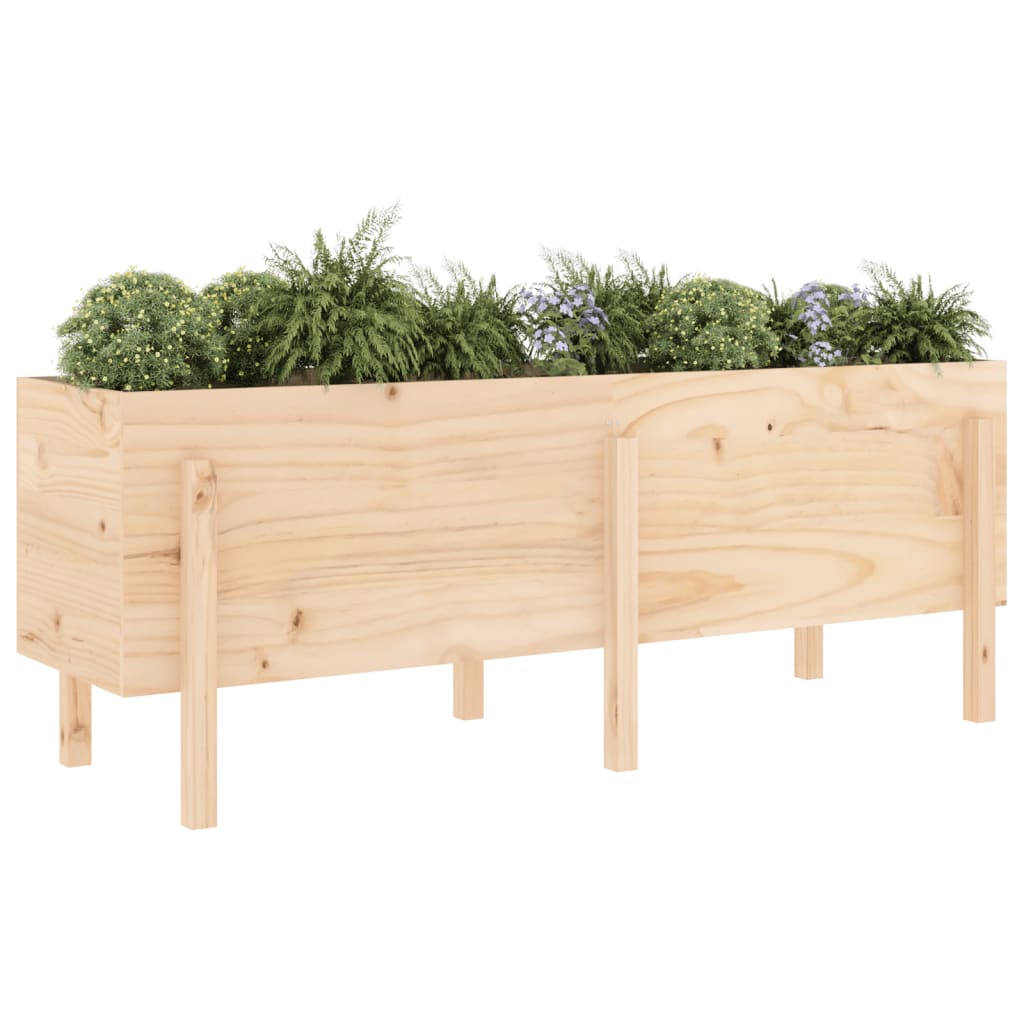 Plantenbak verhoogd 160x50x57 cm massief grenenhout is nu te koop bij PeponiXL, paradijselijk wonen!