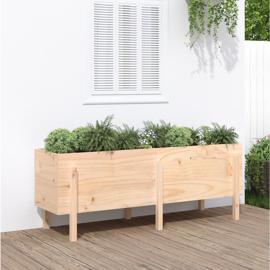 Plantenbak verhoogd 160x50x57 cm massief grenenhout is nu te koop bij PeponiXL, paradijselijk wonen!
