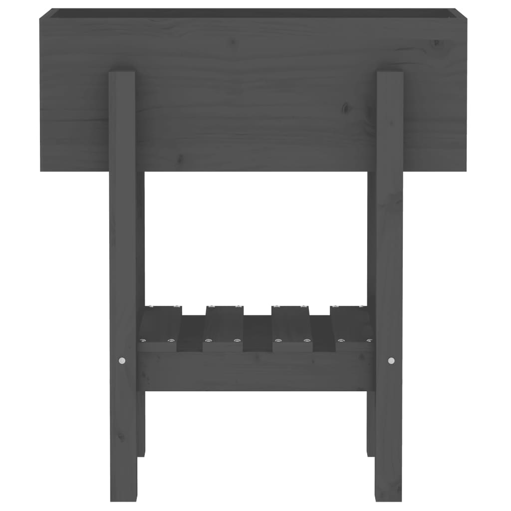 Plantenbak 62x30x69 cm massief grenenhout grijs is nu te koop bij PeponiXL, paradijselijk wonen!