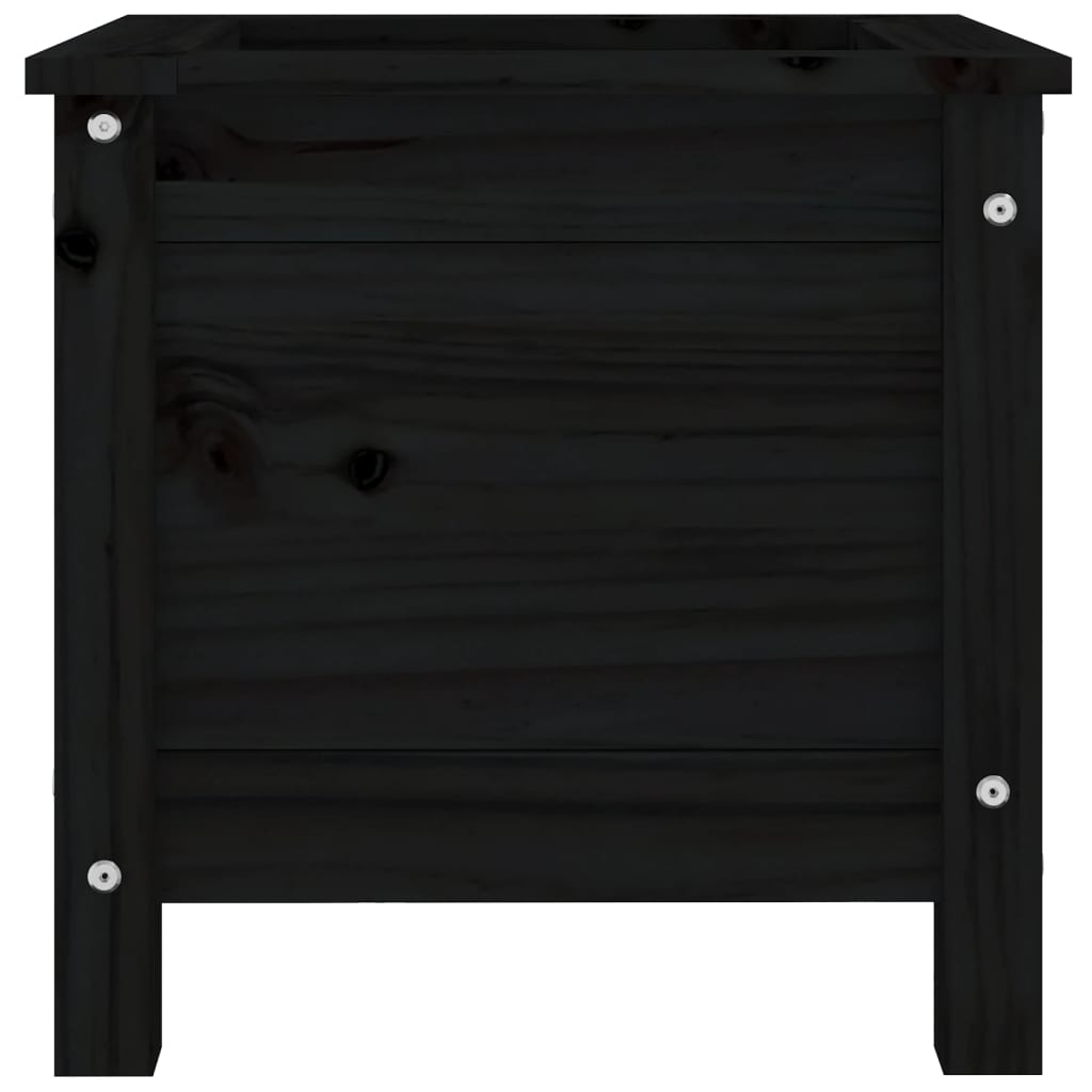 Plantenbak 40x40x39 cm massief grenenhout zwart is nu te koop bij PeponiXL, paradijselijk wonen!