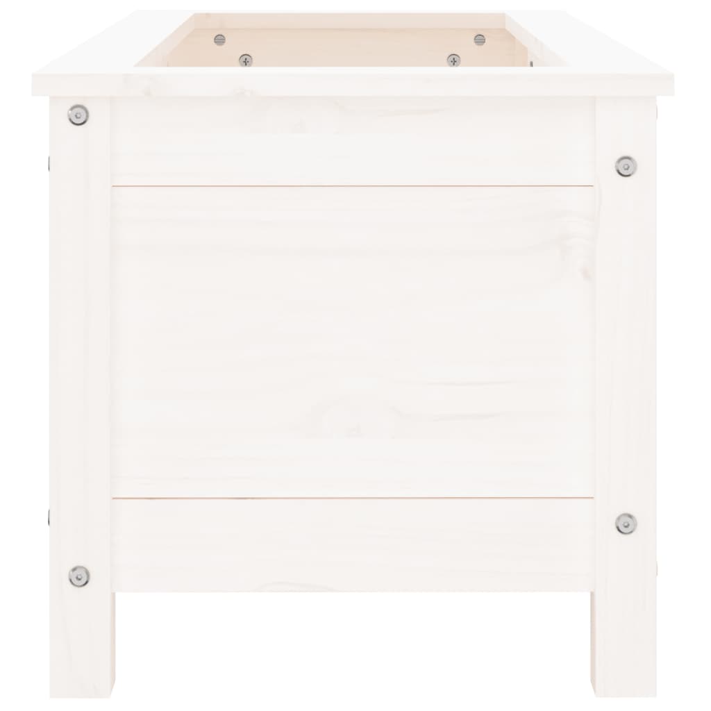 Plantenbak 82,5x40x39 cm massief grenenhout wit is nu te koop bij PeponiXL, paradijselijk wonen!