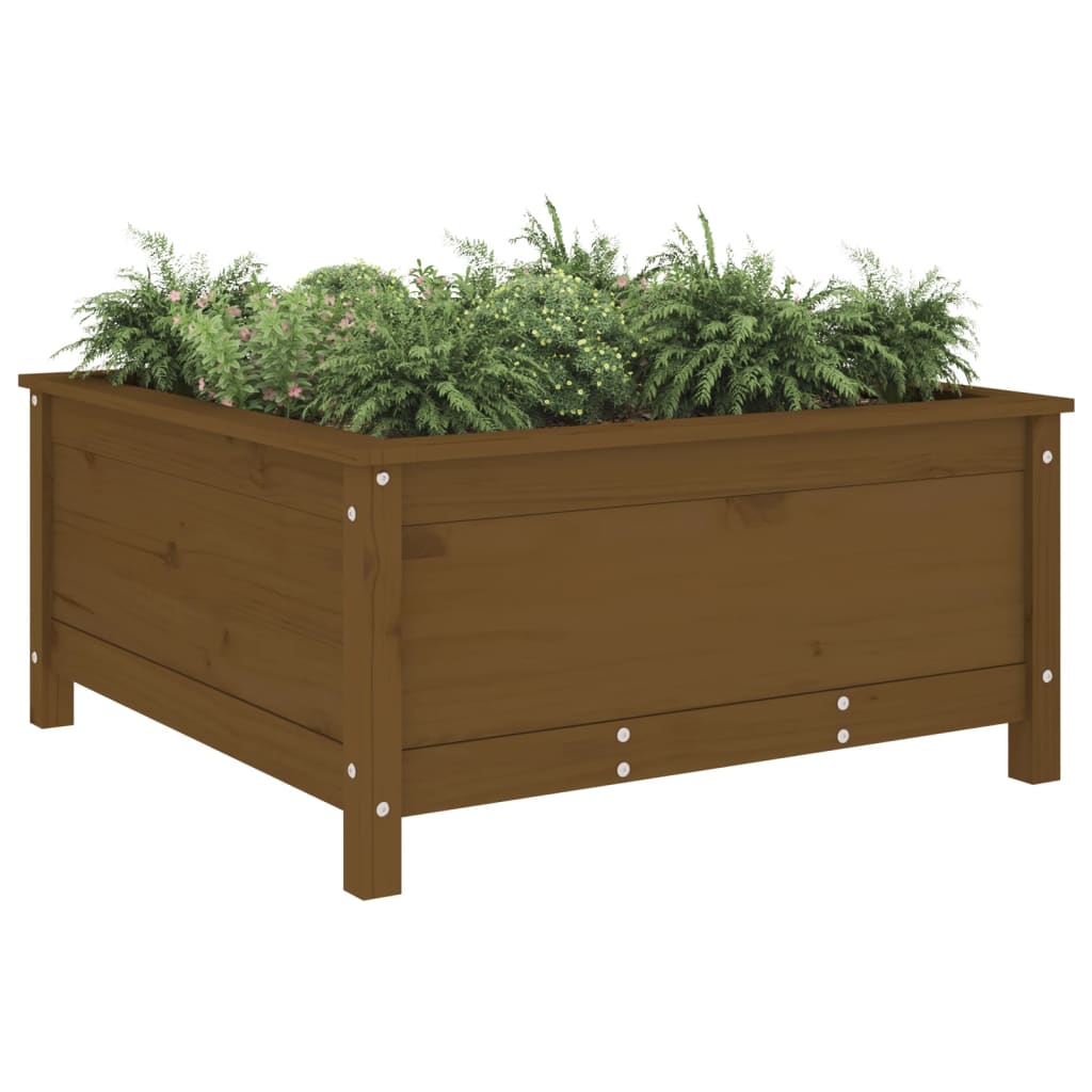 Plantenbak 82,5x82,5x39 cm massief grenenhout honingbruin is nu te koop bij PeponiXL, paradijselijk wonen!