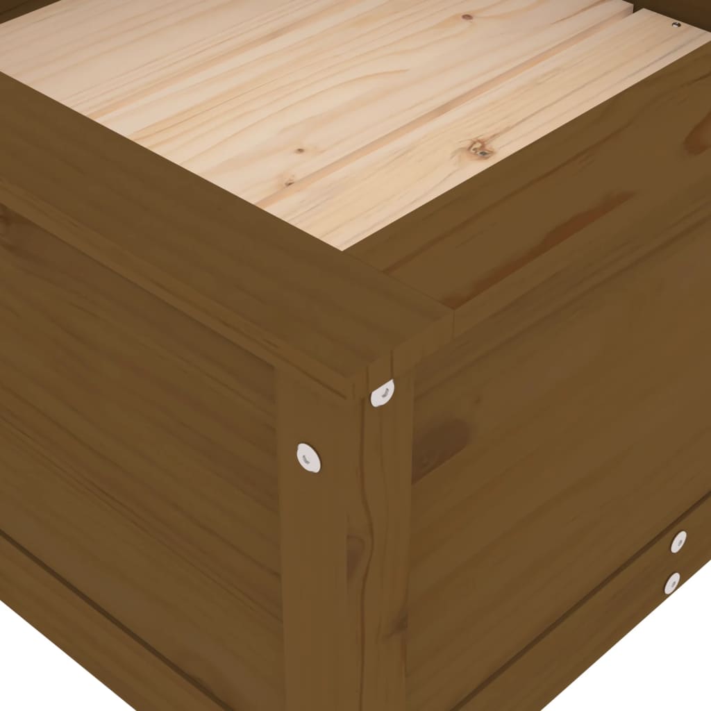 Plantenbak 82,5x82,5x39 cm massief grenenhout honingbruin is nu te koop bij PeponiXL, paradijselijk wonen!