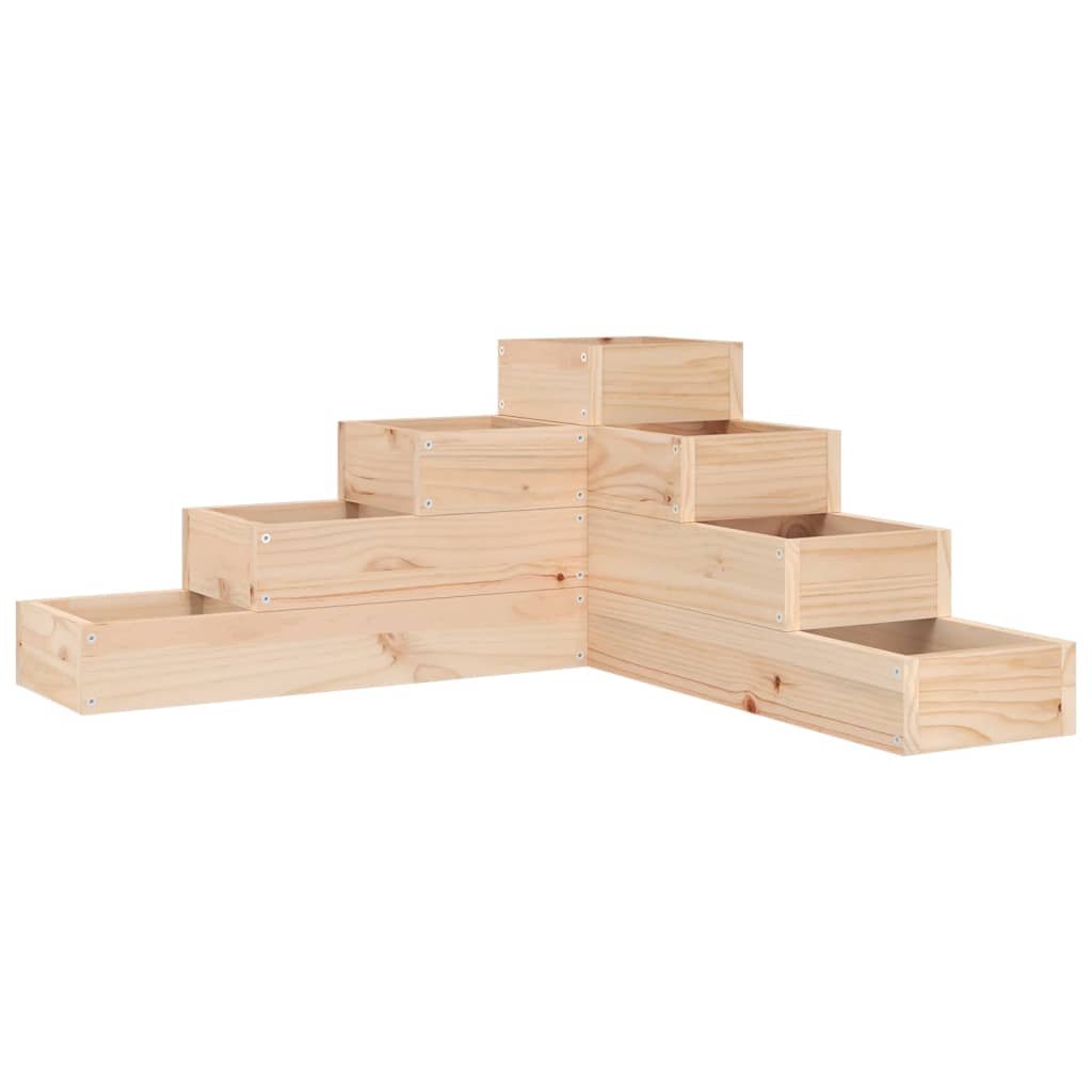 Plantenbak 4-laags 80,5x79x36 cm massief grenenhout is nu te koop bij PeponiXL, paradijselijk wonen!