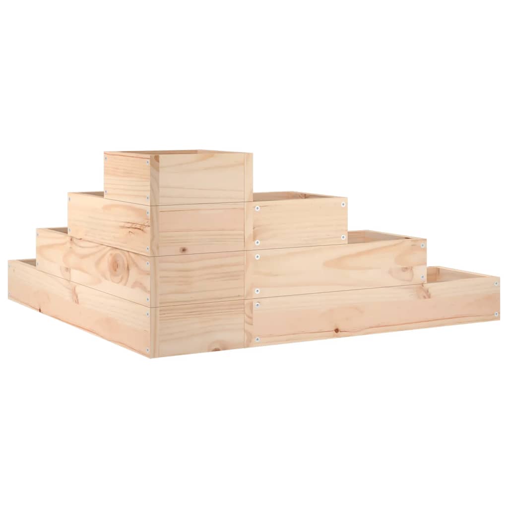 Plantenbak 4-laags 80,5x79x36 cm massief grenenhout is nu te koop bij PeponiXL, paradijselijk wonen!