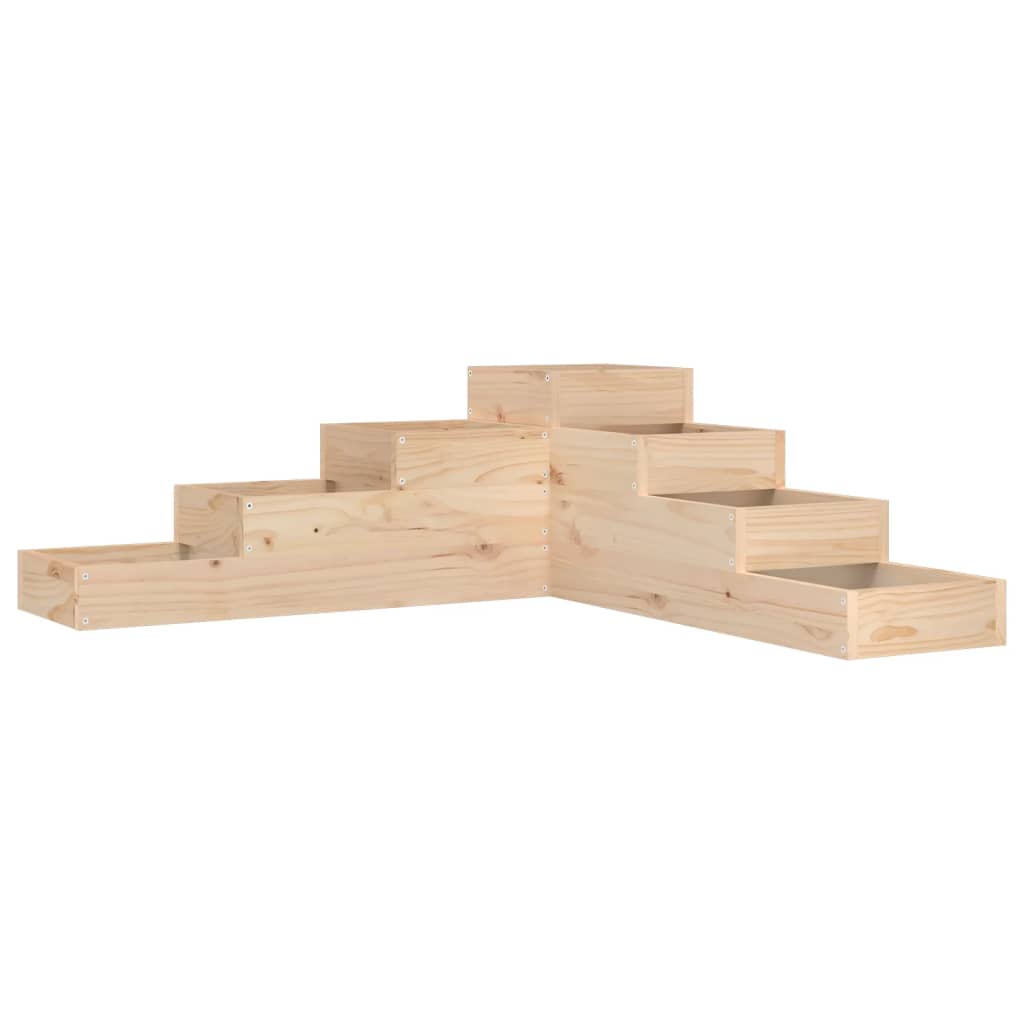 Plantenbak 4-laags 106x104,5x36 cm massief grenenhout is nu te koop bij PeponiXL, paradijselijk wonen!