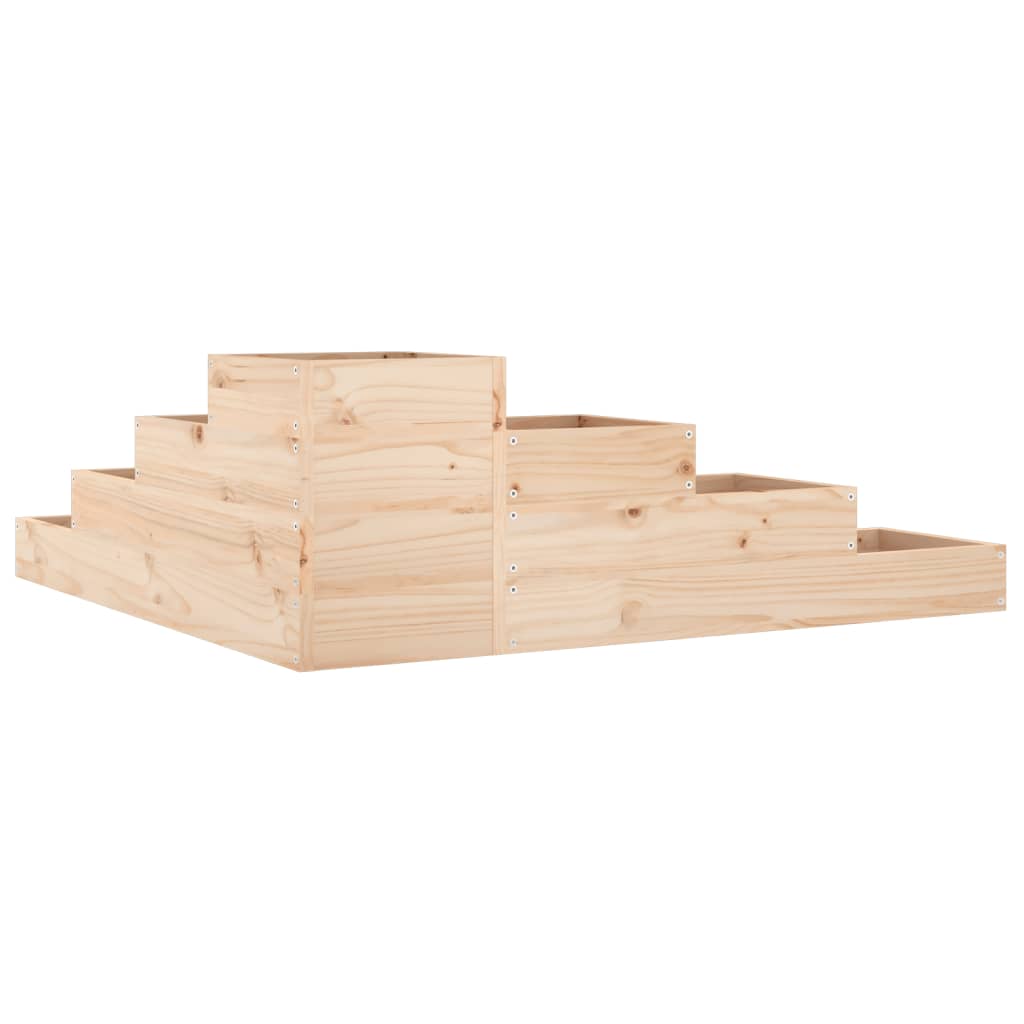 Plantenbak 4-laags 106x104,5x36 cm massief grenenhout is nu te koop bij PeponiXL, paradijselijk wonen!