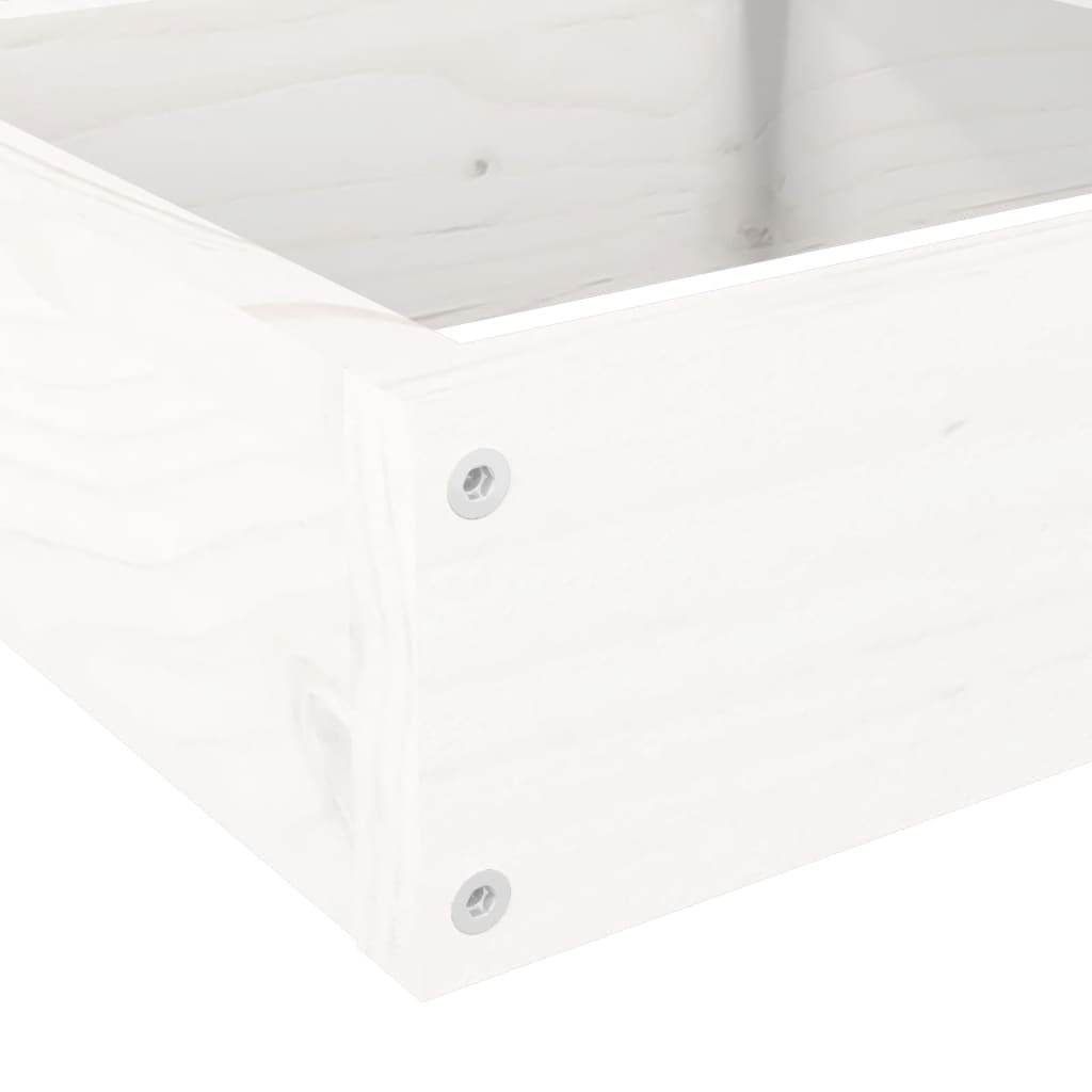 Plantenbak 4-laags 106x104,5x36 cm massief grenenhout wit is nu te koop bij PeponiXL, paradijselijk wonen!