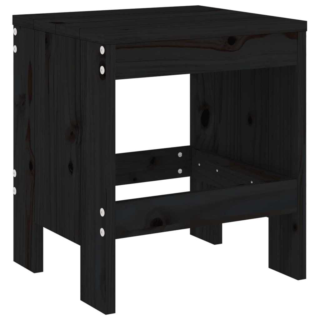 Barkrukken 2 st 40x36x45 cm massief grenenhout zwart is nu te koop bij PeponiXL, paradijselijk wonen!