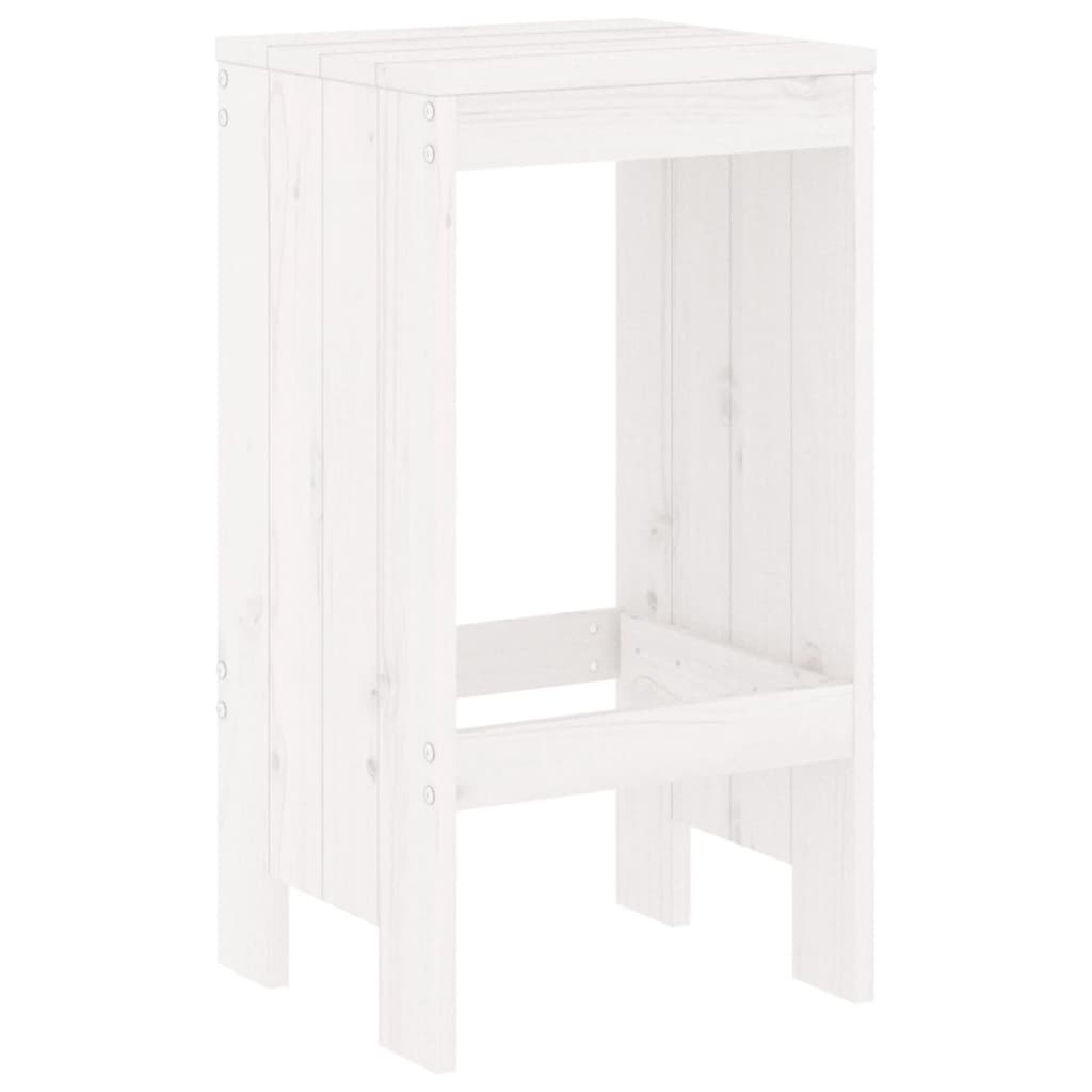 Barkrukken 2 st 40x36x75 cm massief grenenhout wit is nu te koop bij PeponiXL, paradijselijk wonen!